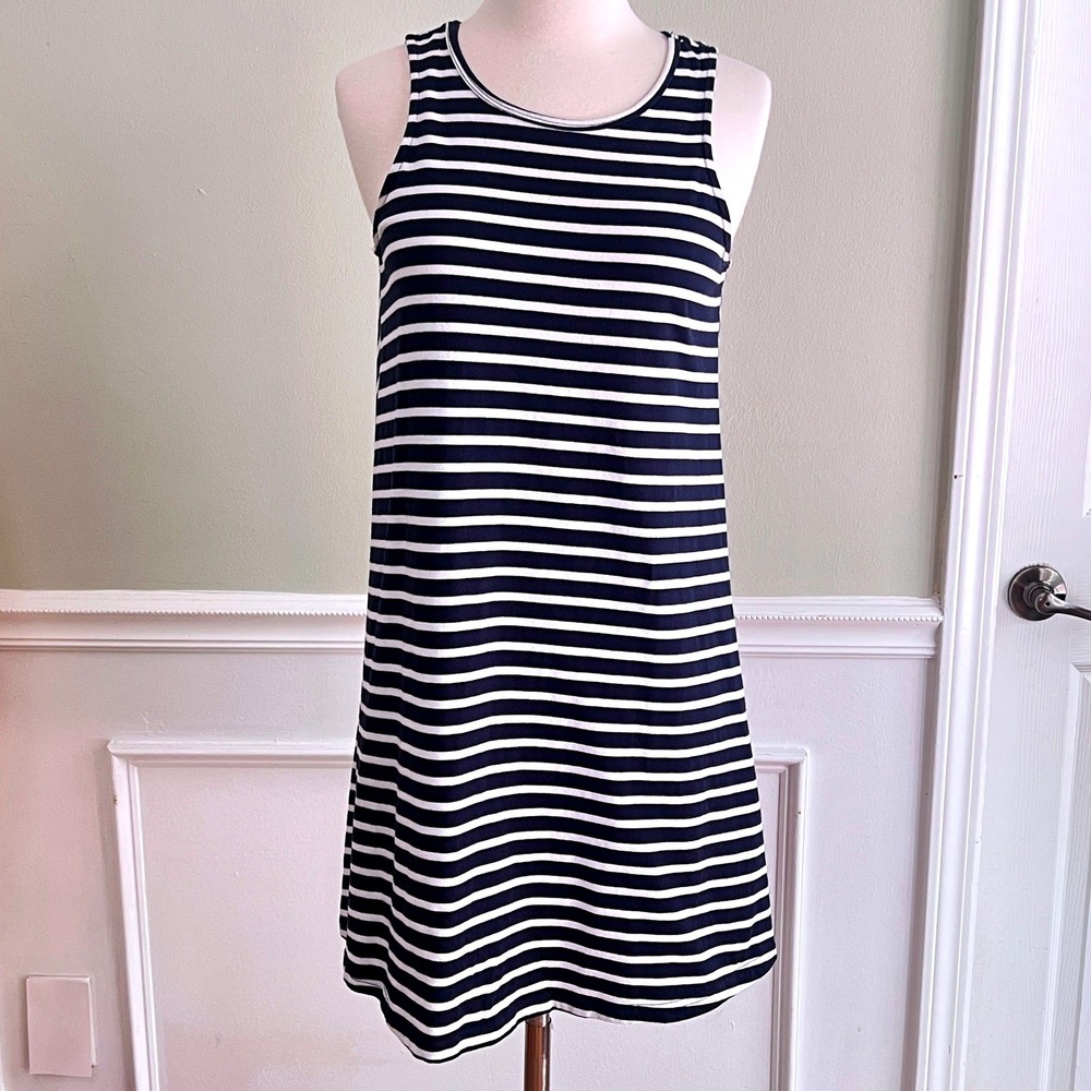 Beachlunchlounge Striped Mini Dress Womens XS Sleeveless Coastal Nautical Shift